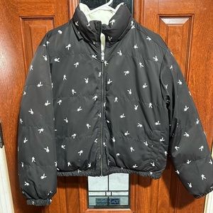 Ladies playboy reversible puffer jacket